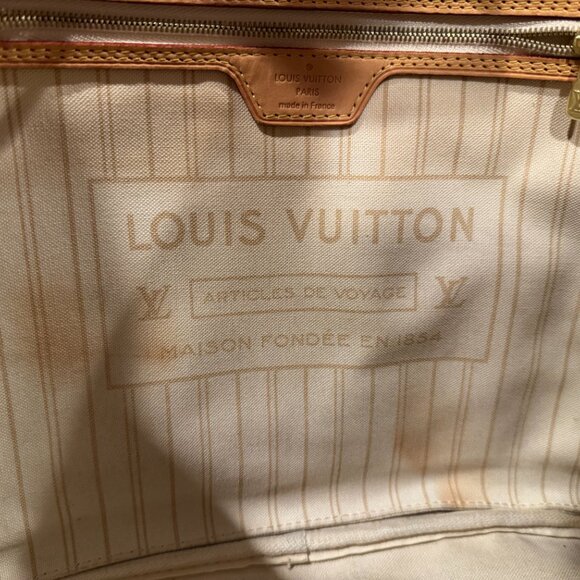 Louis Vuitton Neverfull Damier Azur MM Tote Bag - Picture 5 of 11